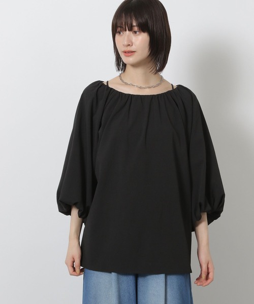 LAKOLE（ラコレ）の「クレープ袖バルーンブラウス / 580617（シャツ/ブラウス・レディース・マスタード/ブラウン/ブラック/アイボリー・FREE）」の20枚目の写真