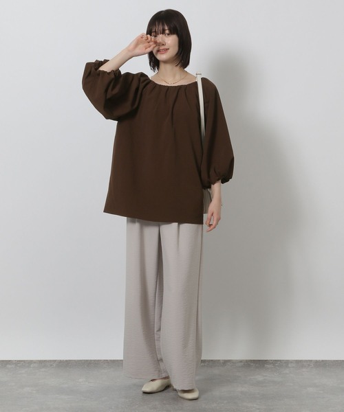 LAKOLE（ラコレ）の「クレープ袖バルーンブラウス / 580617（シャツ/ブラウス・レディース・マスタード/ブラウン/ブラック/アイボリー・FREE）」の21枚目の写真