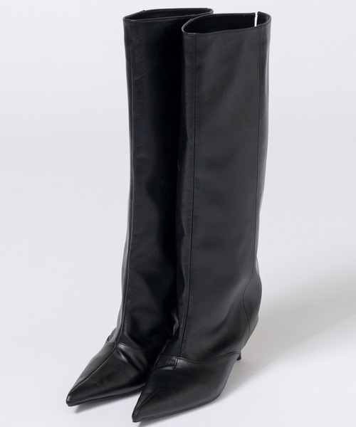 Low Heels Loose Long Boots/ローヒールルーズロングブーツ