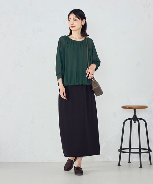 COMME CA ISM(コムサイズム)の「【オンライン・店舗限定】バルーンスリーブ ブラウス+タンクトップ(シャツ/ブラウス・レディース・グリーン/ブラウン/ブラック・LARGE/MEDIUM)」の14枚目の写真