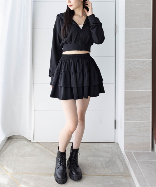 clear（クリア）の「2段ティアードスウェットミニスカート[フレンチ ガーリー フェミニン 着回し抜群]≪AW新作≫（スカート・レディース・グレー/チャコールグレー/ブラック・F）」の19枚目の写真