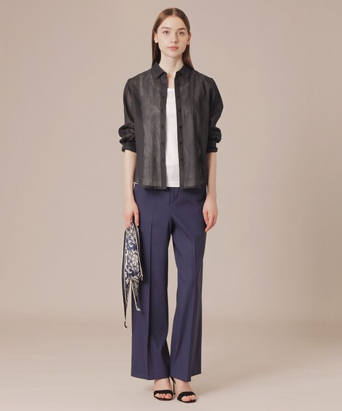 MACKINTOSH LONDON（マッキントッシュ ロンドン）の「【WEB・一部店舗限定】ピケボイルブラウス（シャツ/ブラウス・レディース・ベージュ/ネイビー・38/40）」の3枚目の写真