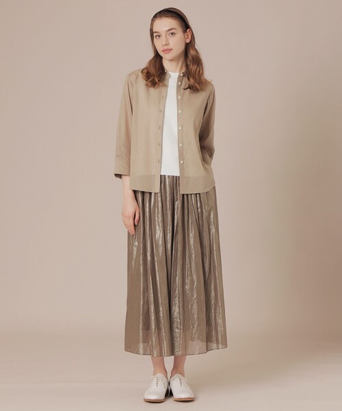 MACKINTOSH LONDON（マッキントッシュ ロンドン）の「【WEB・一部店舗限定】ピケボイルブラウス（シャツ/ブラウス・レディース・ベージュ/ネイビー・38/40）」の5枚目の写真