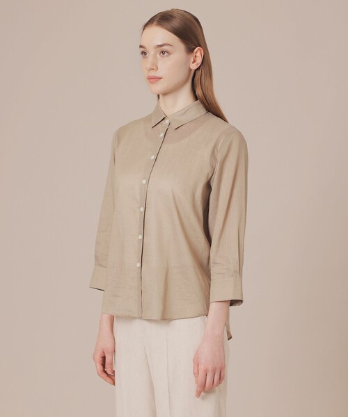 MACKINTOSH LONDON（マッキントッシュ ロンドン）の「【WEB・一部店舗限定】ピケボイルブラウス（シャツ/ブラウス・レディース・ベージュ/ネイビー・38/40）」の7枚目の写真