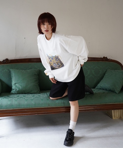 ATELANE(アテレーン)の「ATELANE / ヘビーウエイト/アソート/フォト/プリントロンTEE(Tシャツ/カットソー・メンズ・オフホワイト/ブラック/ホワイト系その他/ブラック系その他・MEDIUM/LARGE)」の2枚目の写真