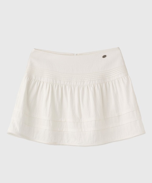 GENERAL IDEA(ジェネラルアイデア)の「GENERAL IDEA/ジェネラルアイディア lace volume shirring mini skirt ミニスカート(スカート・レディース・ブラック/ホワイト・M/L)」の11枚目の写真