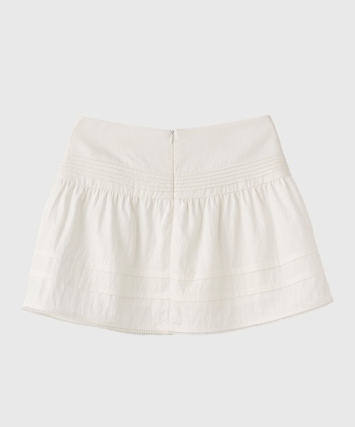 GENERAL IDEA(ジェネラルアイデア)の「GENERAL IDEA/ジェネラルアイディア lace volume shirring mini skirt ミニスカート(スカート・レディース・ブラック/ホワイト・M/L)」の12枚目の写真