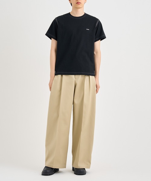 KHOKI(コッキ)の「【KHOKI / コッキ】Tuck-detail cotton pants(チノパンツ・メンズ・カーキ/ベージュ・3/2/1)」の17枚目の写真