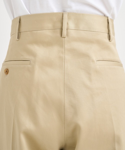 KHOKI / コッキ】Tuck-detail cotton pants（チノパンツ