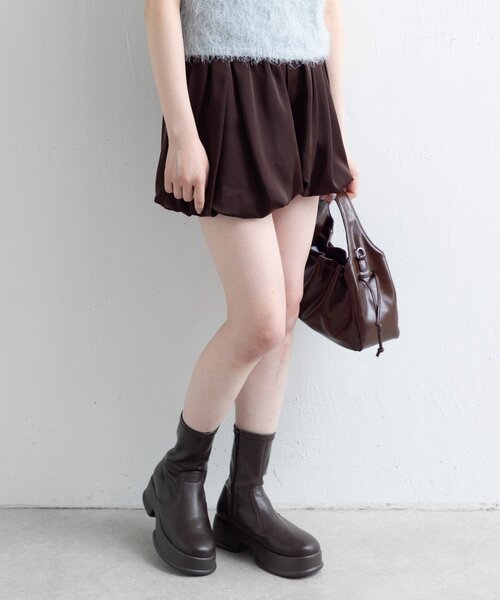 Kastane（カスタネ）の「【新色追加】バルーンショートパンツ（その他パンツ・レディース・ブラウン/アイボリー/ブラック・FREE）」の3枚目の写真