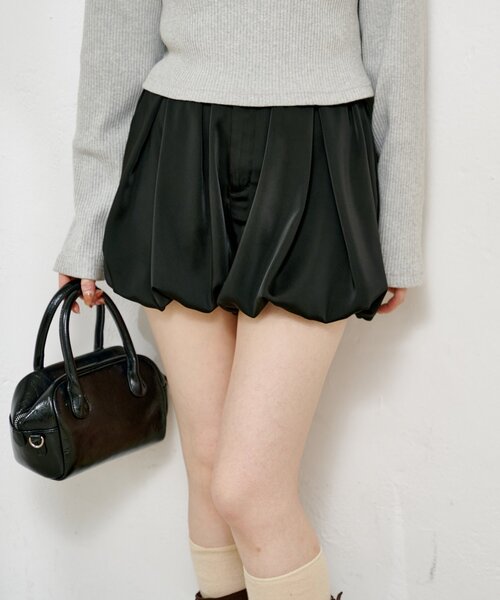 Kastane（カスタネ）の「【新色追加】バルーンショートパンツ（その他パンツ・レディース・ブラウン/アイボリー/ブラック・FREE）」の2枚目の写真