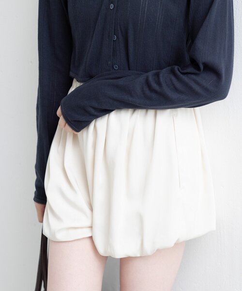 Kastane（カスタネ）の「【新色追加】バルーンショートパンツ（その他パンツ・レディース・ブラウン/アイボリー/ブラック・FREE）」の12枚目の写真