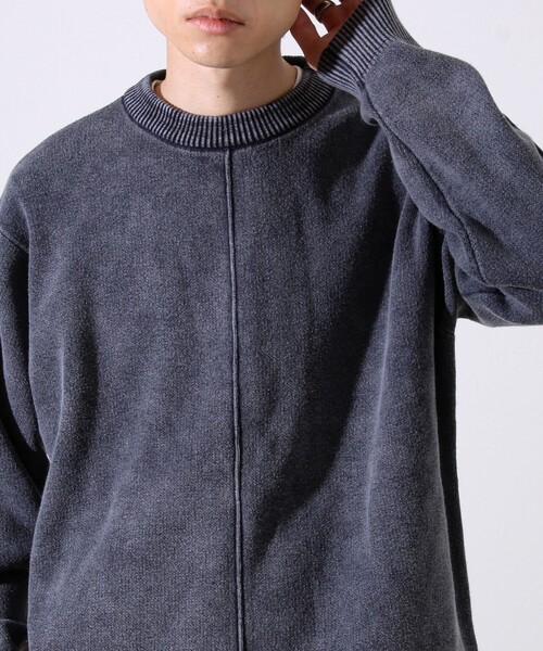 セール】【縫製が魅せる主役ディテール】表リンキングクルーニット