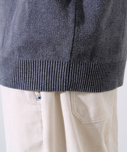 GLOSTER(グロスター)の「【縫製が魅せる主役ディテール】表リンキングクルーニット アシッド加工(ニット/セーター・メンズ・インディゴブルー/ブラック/グレイッシュベージュ・S/M/L)」の14枚目の写真