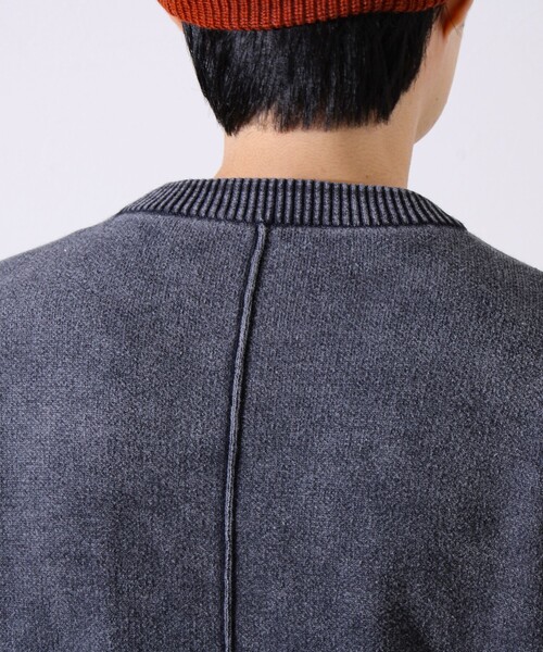 GLOSTER(グロスター)の「【縫製が魅せる主役ディテール】表リンキングクルーニット アシッド加工(ニット/セーター・メンズ・インディゴブルー/ブラック/グレイッシュベージュ・S/M/L)」の15枚目の写真