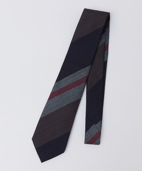 セール】SHIPS: シルク デラヴェ ワイド ストライプ ネクタイ