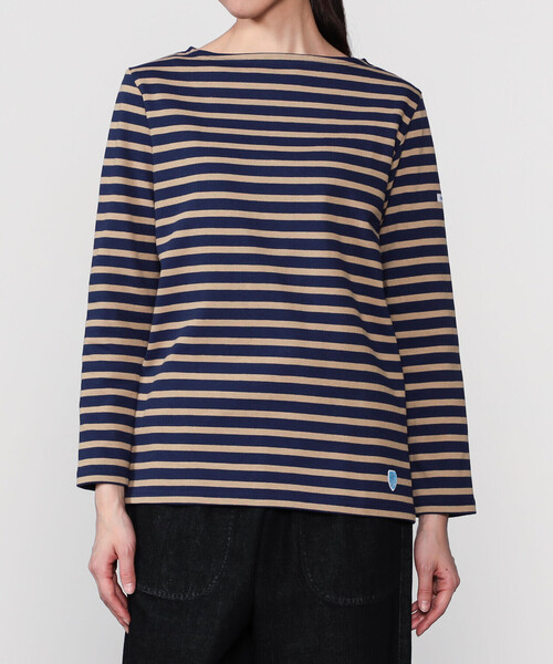 ORCIVAL（オーシバル）の「ORCIVAL | コットンロード フレンチバスクTシャツ WOMEN（Tシャツ/カットソー・レディース・グレー系その他/ブラウン系その他/ホワイト系その他6/ブルー系その他5/アイボリー/ブラック系その他/ダークブラウン/レッド系その他/ブルー系その他/ベージュ系その他/イエロー系その他/ホワイト系その他5/ブラック/ブラック系その他2/グレイッシュベージュ/グリーン系その他・1/0/2）」の14枚目の写真