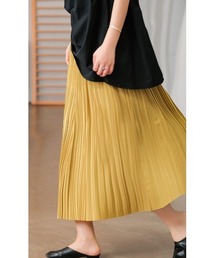 予約商品】スカート（イエロー/黄色系・プリーツ）ファッション