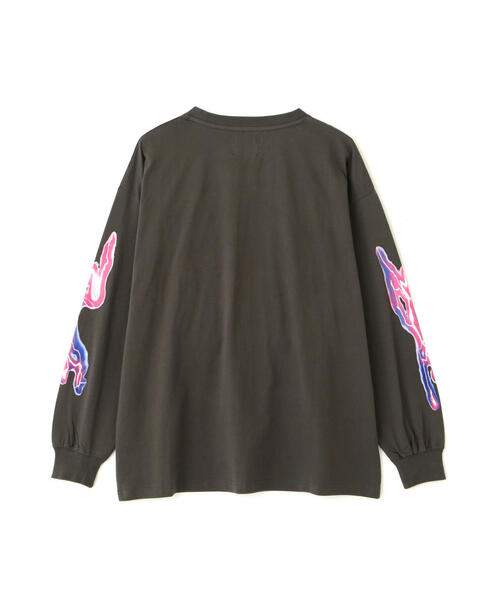 L.H.P（エルエイチピー）の「YUNOCY×LHP/ゆのしー×エルエイチピー/LS T-SHIRT/コラボレーション ロングスリーブTシャツ（Tシャツ/カットソー・レディース・ブラック・F）」の3枚目の写真