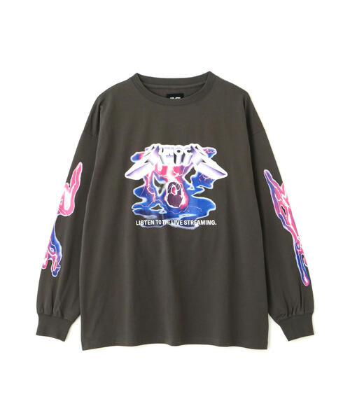 L.H.P（エルエイチピー）の「YUNOCY×LHP/ゆのしー×エルエイチピー/LS T-SHIRT/コラボレーション ロングスリーブTシャツ（Tシャツ/カットソー・レディース・ブラック・F）」の2枚目の写真