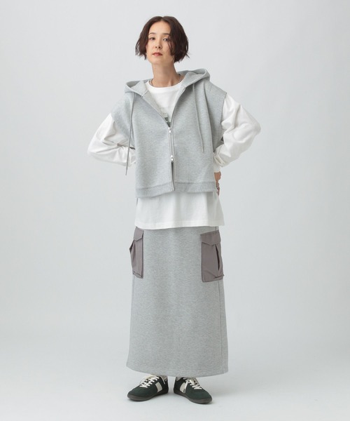 レプシィム　ゆきは　ベスト LEPSIM ゆきは企画 ギャザー2WAYベスト カーキ LEPSIM ゆきは企画