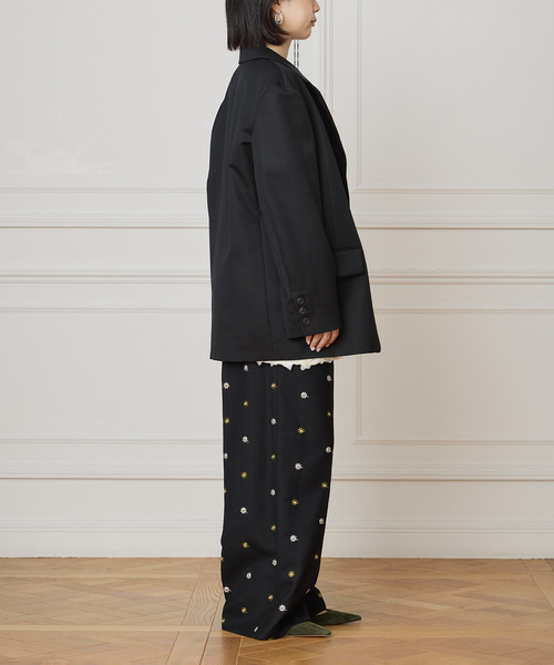 IENA LA BOUCLE（イエナラブークル）の「IENA LA BOUCLE ウールモヘヤ2Bジャケット（テーラードジャケット・レディース・ブラック・FREE）」の2枚目の写真