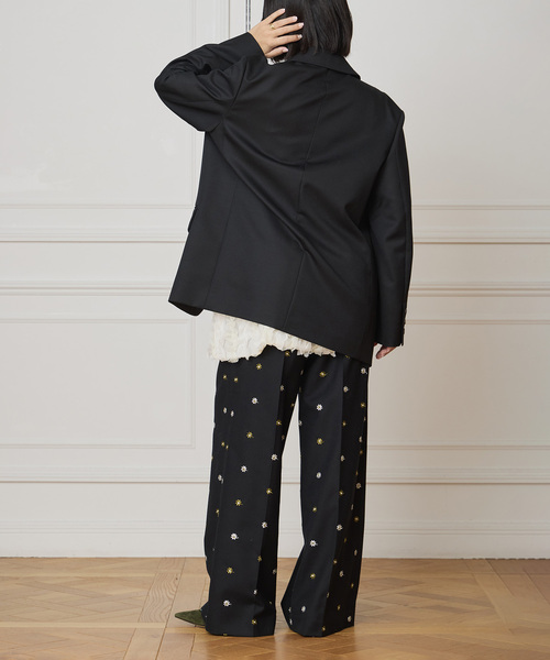 IENA LA BOUCLE（イエナラブークル）の「IENA LA BOUCLE ウールモヘヤ2Bジャケット（テーラードジャケット・レディース・ブラック・FREE）」の3枚目の写真