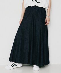 UNTITLED（アンタイトル）の「【Munich】デニムマキシフレアスカート（デニムスカート・レディース）」