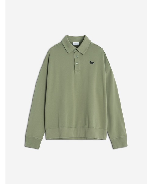Maison Kitsune（メゾンキツネ）の「PROFILE FOX OVERSIZE POLO SWEATSHIRT（スウェット・メンズ・オリーブドラブ・XL/L/M/S/XS）」の2枚目の写真