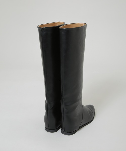 NANO universe（ナノユニバース）の「ワイドシャフトインヒールブーツ（ブーツ・レディース・ブラック・38/37/36）」の3枚目の写真