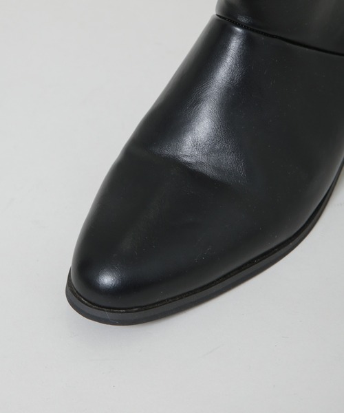 NANO universe（ナノユニバース）の「ワイドシャフトインヒールブーツ（ブーツ・レディース・ブラック・38/37/36）」の6枚目の写真