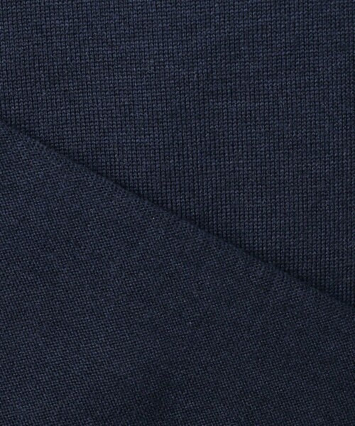 23区（ニジュウサンク）の「【洗える】ウーステッドウール ポロニット（ニット/セーター・レディース・ライトグレー系/ネイビー系/ブラック系・38/40）」の5枚目の写真