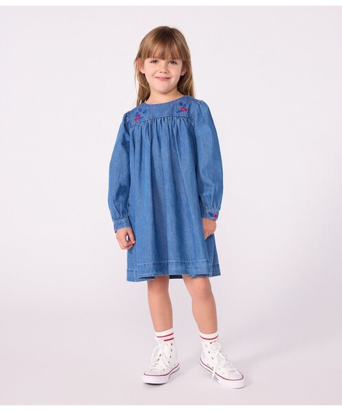PETIT BATEAU｜プチバトー（キッズ）のワンピース（ブルー・ネイビー