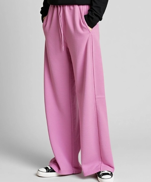 A.D.C.L.(エーディーシーエル)の「バレルシルエット ポンチスウェットパンツ(スウェットパンツ・レディース・ブラック/イエロー/グリーン/ピンク/ベージュ系・L/M)」の5枚目の写真