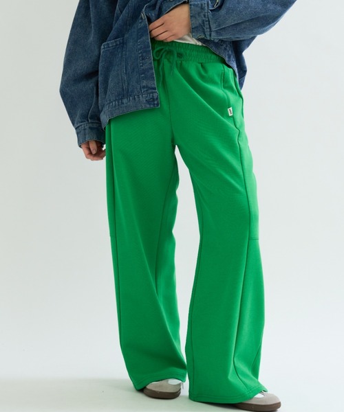 A.D.C.L.(エーディーシーエル)の「バレルシルエット ポンチスウェットパンツ(スウェットパンツ・レディース・ブラック/イエロー/グリーン/ピンク/ベージュ系・L/M)」の1枚目の写真