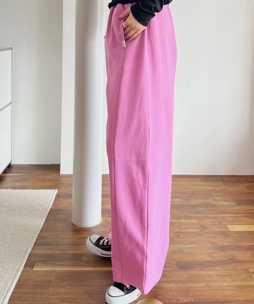 A.D.C.L.(エーディーシーエル)の「バレルシルエット ポンチスウェットパンツ(スウェットパンツ・レディース・ブラック/イエロー/グリーン/ピンク/ベージュ系・L/M)」の6枚目の写真