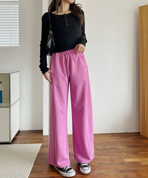 A.D.C.L.(エーディーシーエル)の「バレルシルエット ポンチスウェットパンツ(スウェットパンツ・レディース・ブラック/イエロー/グリーン/ピンク/ベージュ系・L/M)」の10枚目の写真