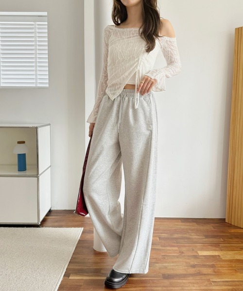 A.D.C.L.(エーディーシーエル)の「バレルシルエット ポンチスウェットパンツ(スウェットパンツ・レディース・ブラック/イエロー/グリーン/ピンク/ベージュ系・L/M)」の17枚目の写真