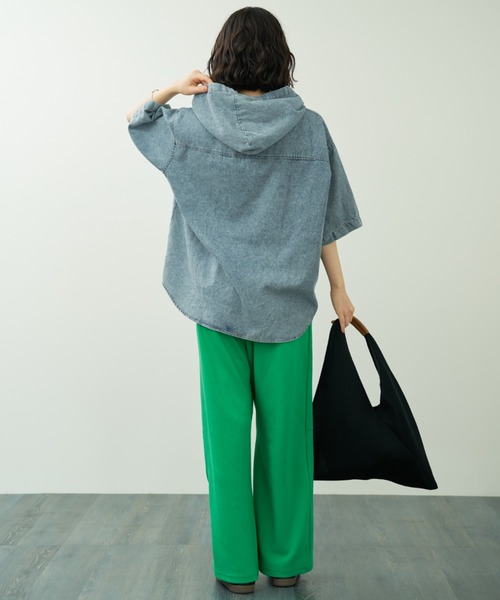 A.D.C.L.(エーディーシーエル)の「バレルシルエット ポンチスウェットパンツ(スウェットパンツ・レディース・ブラック/イエロー/グリーン/ピンク/ベージュ系/ベビーピンク・L/M)」の12枚目の写真