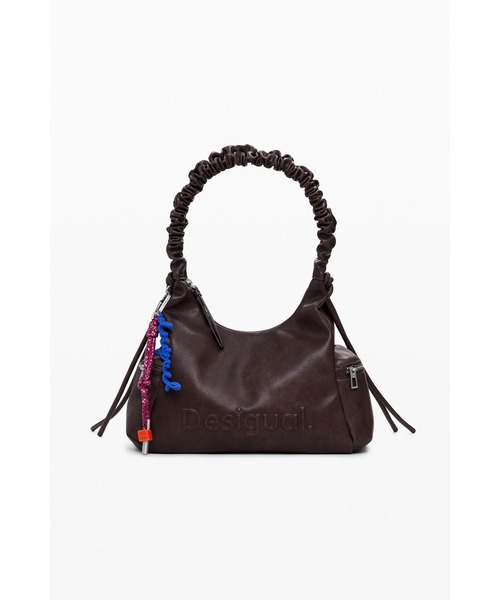 Desigual(デシグアル)の「Gathered charm hobo bag / ギャザーハンドルチャームホーボーバッグ(ハンドバッグ・レディース・ブラウン・FREE)」の6枚目の写真