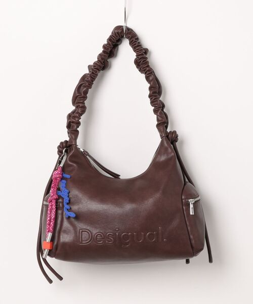 Desigual(デシグアル)の「Gathered charm hobo bag / ギャザーハンドルチャームホーボーバッグ(ハンドバッグ・レディース・ブラウン・FREE)」の9枚目の写真