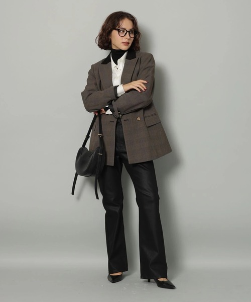 セール】レザーライクセミフレアデニム（その他パンツ）｜Arpege story