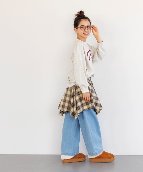 coca(coca)(コカ)の「キッズ チェックシャツ腰巻風スカート(スカート・キッズ・A/B・120/150/130/140)」の7枚目の写真