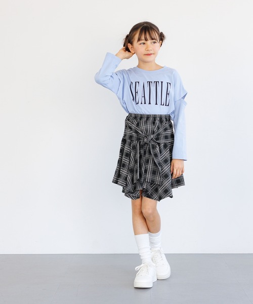 coca(coca)(コカ)の「キッズ チェックシャツ腰巻風スカート(スカート・キッズ・A/B・120/150/130/140)」の9枚目の写真