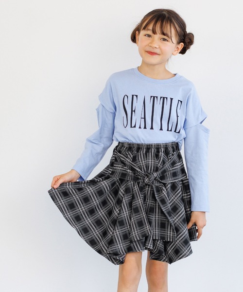 coca(coca)(コカ)の「キッズ チェックシャツ腰巻風スカート(スカート・キッズ・A/B・120/150/130/140)」の13枚目の写真