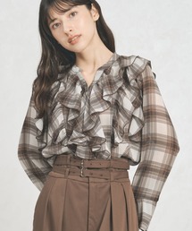 31 Sons de mode | WEB限定アイテム フリル チェック ブラウス(シャツ/ブラウス)
