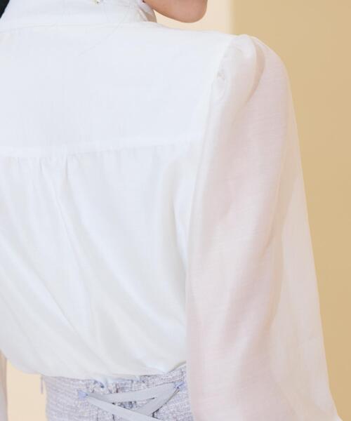 WILLSELECTION（ウィルセレクション）の「ボリュームリボンタイブラウス（シャツ/ブラウス・レディース・ラベンダー/ブラック/オフホワイト・FREE）」の11枚目の写真