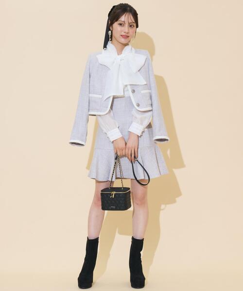 WILLSELECTION（ウィルセレクション）の「ボリュームリボンタイブラウス（シャツ/ブラウス・レディース・ラベンダー/ブラック/オフホワイト・FREE）」の13枚目の写真