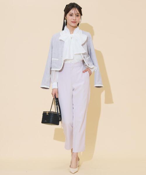 WILLSELECTION（ウィルセレクション）の「ボリュームリボンタイブラウス（シャツ/ブラウス・レディース・ラベンダー/ブラック/オフホワイト・FREE）」の14枚目の写真