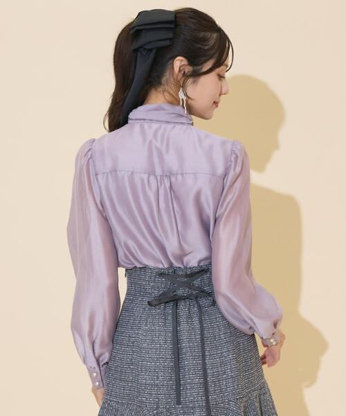 WILLSELECTION（ウィルセレクション）の「ボリュームリボンタイブラウス（シャツ/ブラウス・レディース・ラベンダー/ブラック/オフホワイト・FREE）」の20枚目の写真